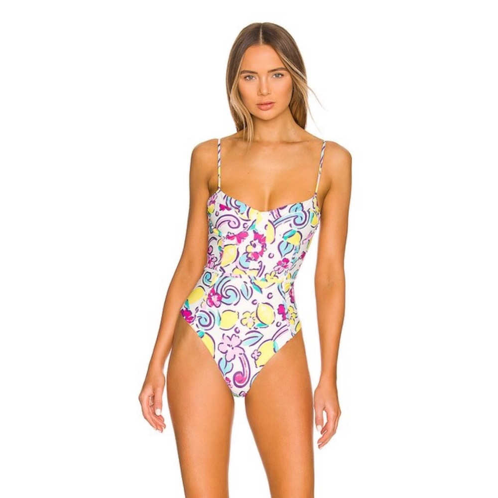 Revolve LPA Marlee One Piece in Pink Lemon Floral
